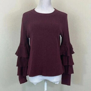 1.State ruffle sleeve sweater size xs‎